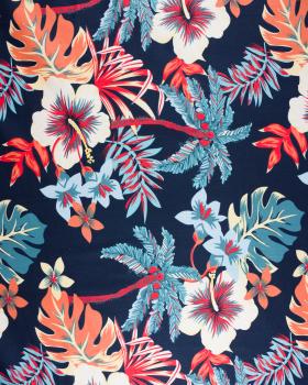 Popeline de coton alizee Bleu Marine - Tissushop